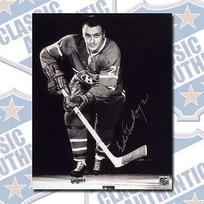 GILLES TREMBLAY Montreal Canadiens autographed in silver 8x10 photo (#1144)