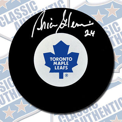 BRIAN GLENNIE Toronto Maple Leafs autographed puck (#1790)