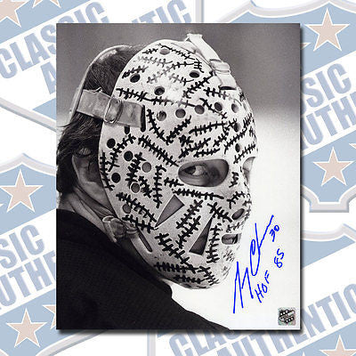 GERRY CHEEVERS Boston Bruins autographed 8x10 photo w/HOF (#1151)