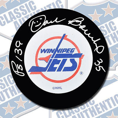 DAN BOUCHARD Winnipeg Jets autographed puck (#2648)