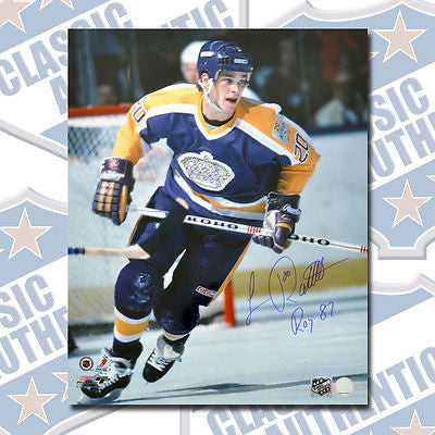 LUC ROBITAILLE Los Angeles Kings autographed 16x20 photo w/ROY(#1042)