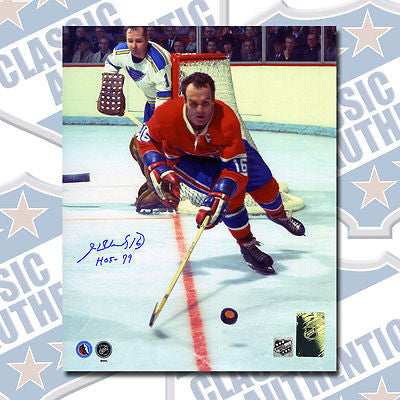 HENRI RICHARD Montreal Canadiens autographed 8x10 photo w/HOF (#1169)