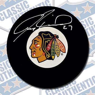 JEREMY ROENICK Chicago Blackhawks autographed puck (#1918)