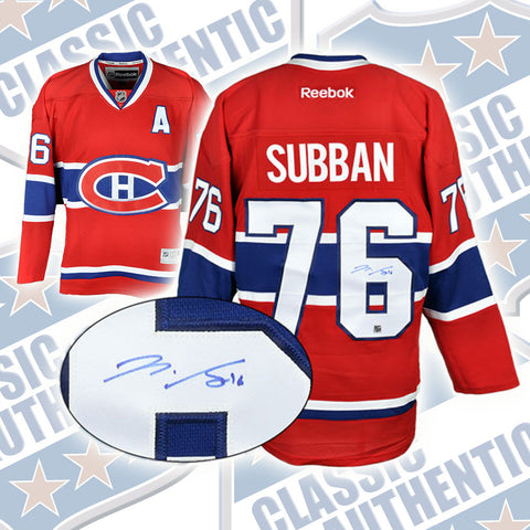 P.K. SUBBAN Montreal Canadiens Pro replica autographed RBK jersey (#2480)