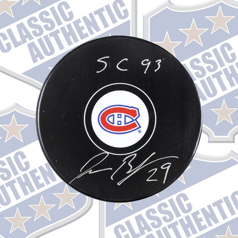 JESSE BELANGER Montreal Canadiens Autographed Puck with Cup Inscription (#3202)