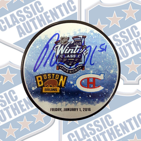 DAVID DESHARNAIS 2016 Winter Classic Autographed Puck (#3402)