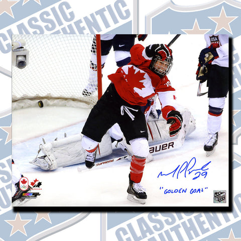 MARIE-PHILIP POULIN Team Canada Autographed 8x10 with Golden Goal Inscription SOCHI (#3431)