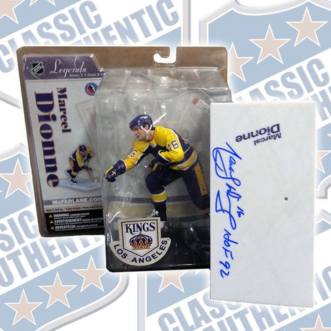 MARCEL DIONNE Los Angeles Kings autographed McFarlane w/HOF (#3456)