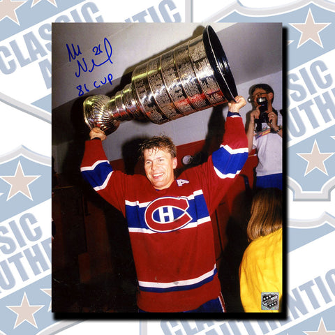 MATS NASLUND Montreal Canadiens autographed 8x10 with Cup Inscription (#3531)