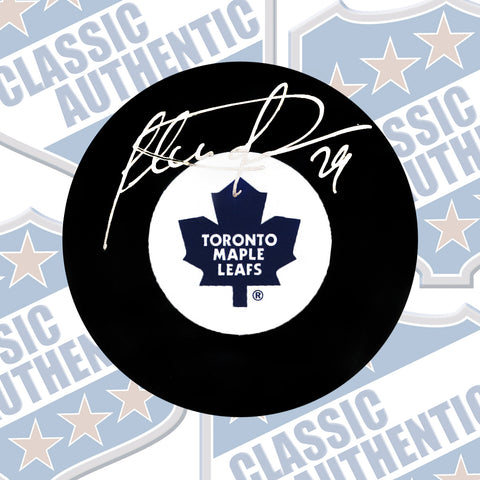 FELIX POTVIN Toronto Maple Leafs autographed puck (#3657)