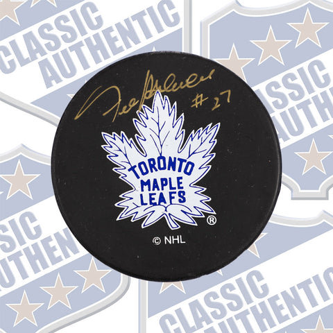 FRANK MAHOVLICH Toronto Maple Leafs autographed puck (#545)