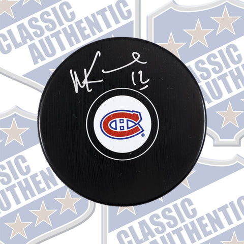 MIKE KEANE Montreal Canadiens autographed puck (#673)