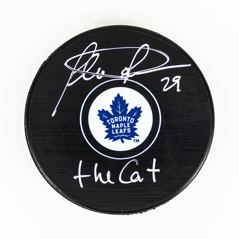 Felix Potvin Toronto Maple Leafs autographed puck w/the cat (#3757)