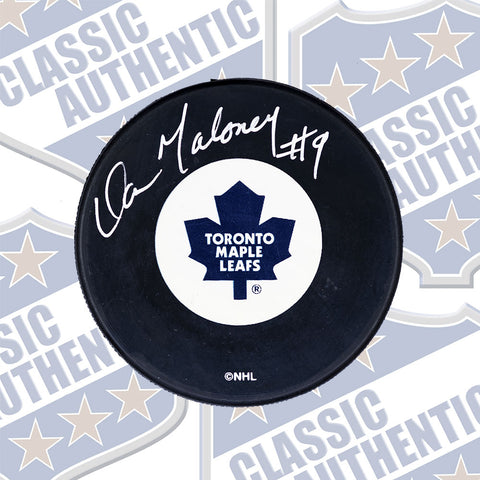DAN MALONEY Toronto Maple Leafs autographed puck  (#8838)