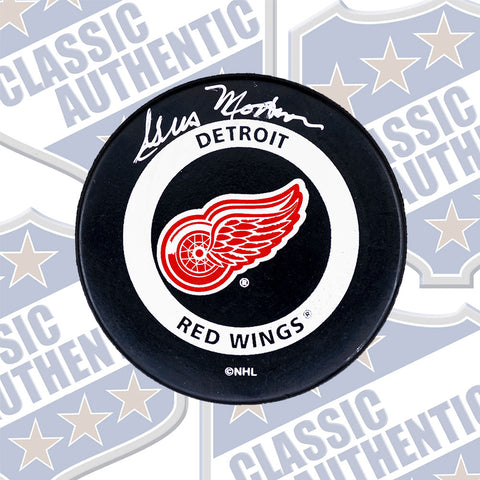 Gus Morton Detroit Red Wings autographed puck (#8821)