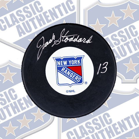 JACK STODDARD New York Rangers autographed puck (#8815)