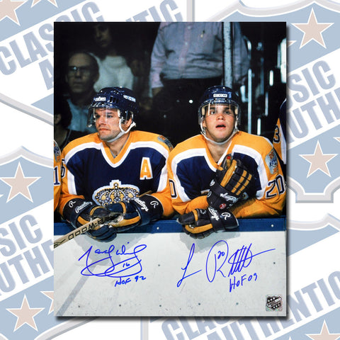 MARCEL DIONNE & LUC ROBITAILLE Los Angeles Kings autographed 11x14 photo w/HOF (#1128)