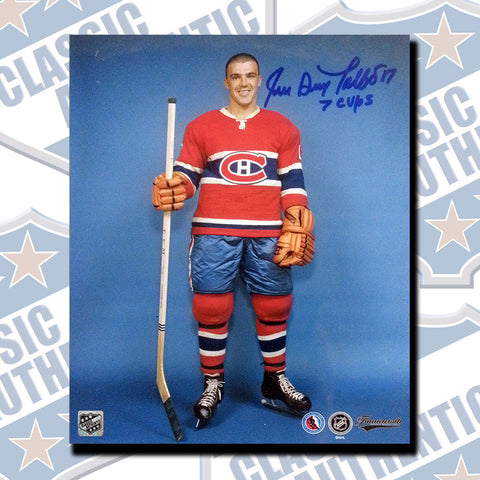 JEAN-GUY TALBOT Montreal Canadiens autographed 8x10 photo w/7 Cups (#1185)