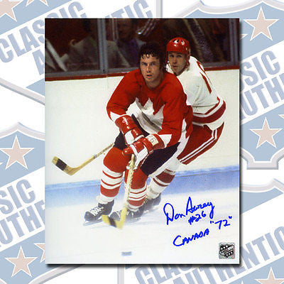 DON AWREY Canada Summit Series 1972 autographed 8x10 photo w/Canada '72 (#1432)
