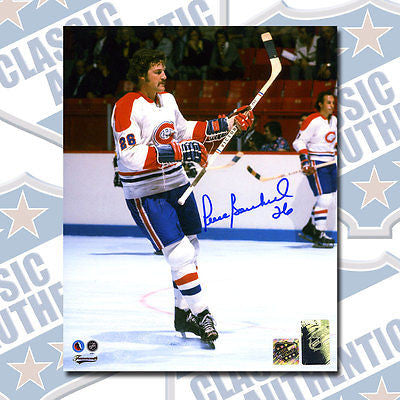 PIERRE BOUCHARD Montreal Canadiens autographed 8x10 photo (#3115)
