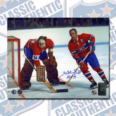 HENRI RICHARD Montreal Canadiens autographed 8x10 photo w/HOF (#1173)
