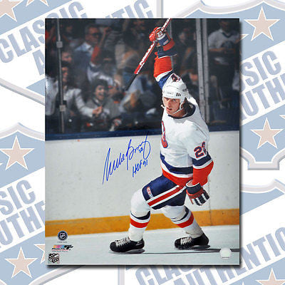 MIKE BOSSY New York Islanders autogreaphed 16x20 photo w/HOF (#1016)