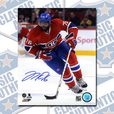 P.K. SUBBAN Montreal Canadiens autographed 8x10 photo (#2790a)