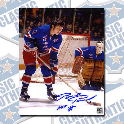 BRAD PARK New York Rangers autographed 8x10 photo w/HOF (#2828)