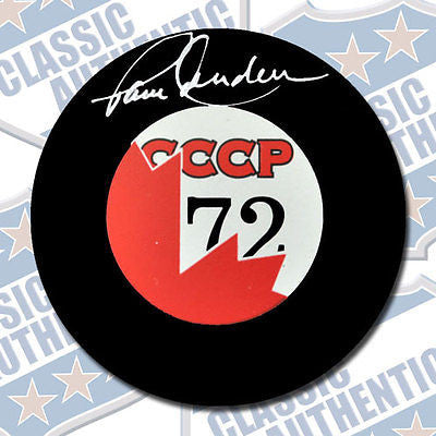 PAUL HENDERSON Team Canada Summit Series 1972 autographed puck (#1989)