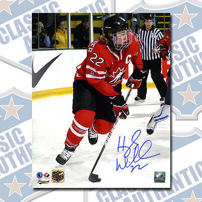 HAYLEY WICKENHEISER Team Canada autographed 8x10 photo (#3138)