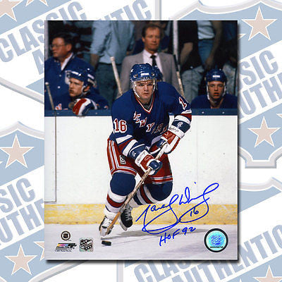 MARCEL DIONNE New York Rangers autographed 8x10 photo w/HOF (#1325)