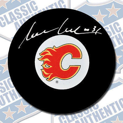 REJEAN LEMELIN Calgary Flames autographed puck (#2018)