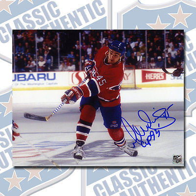 GILBERT DIONNE Montreal Canadiens autographed 8x10 photo w/93 Cup (#1138)