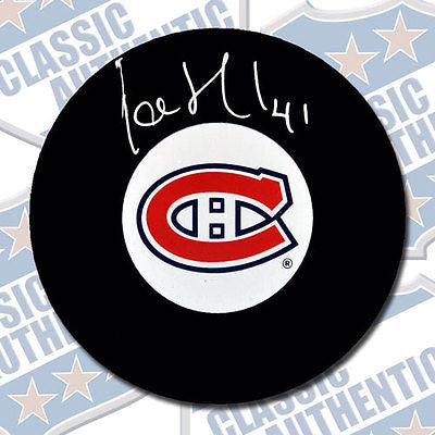 JOCELYN THIBAULT Montreal Canadiens autographed puck (#1925)