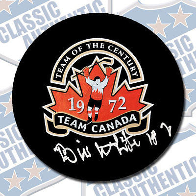 BILL WHITE Team Canada Summit Series 1972 autographed puck (#1810)