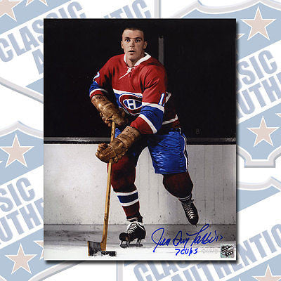 JEAN-GUY TALBOT Montreal Canadiens autographed 8x10 photo w/7 Cups (#1187)