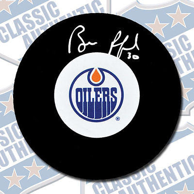BILL RANFORD Edmonton Oilers autographed puck (#1794)