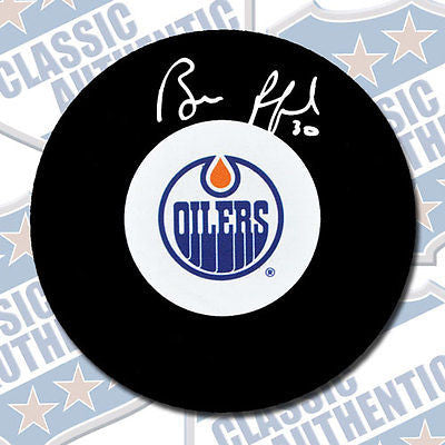 BILL RANFORD Edmonton Oilers autographed puck (#1794)