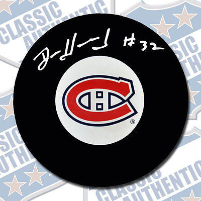 DENIS HERRON Montreal Canadiens autographed puck (#1859)