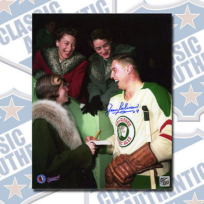 JEAN BELIVEAU Quebec Aces autographed 8x10 photo (#1183)