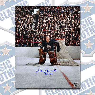 JOHNNY BOWER Toronto Maple Leafs autographed 11x14 photo w/HOF(#1110)