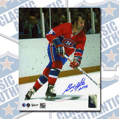 GUY LAPOINTE Montreal Canadiens autographed 8x10 photo w/HOF (#1135)