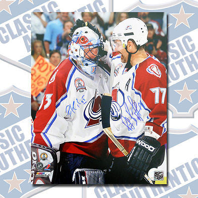 PATRICK ROY-RAYMOND BOURQUE Colorado Avalanche dual signed 11x14 photo (#2345)