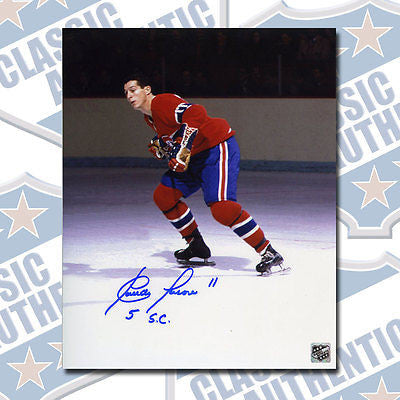 CLAUDE LAROSE Montreal Canadiens autographed 8x10 photo w/5 SC (#1372)
