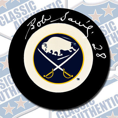 BOB SAUVE Buffalo Sabres autographed puck (#1799)