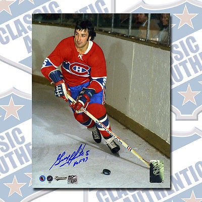 GUY LAPOINTE Montreal Canadiens autographed 8x10 photo w/HOF (#1134)