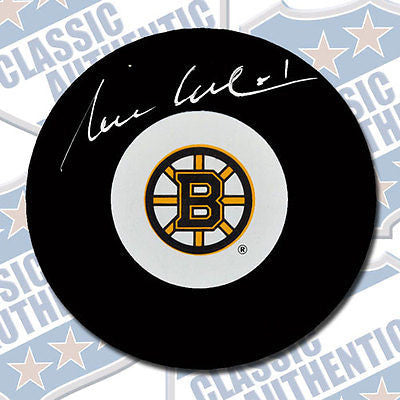 REJEAN LEMELIN Boston Bruins autographed puck (#2017)