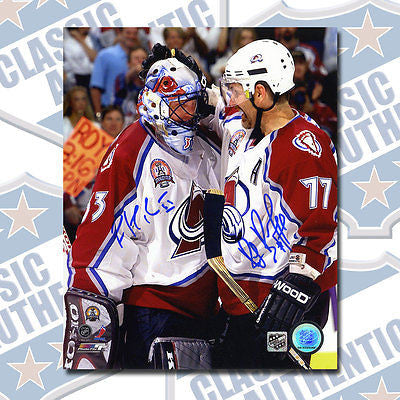 PATRICK ROY-RAYMOND BOURQUE Colorado Avalanche dual signed 8x10 photo (#2343)