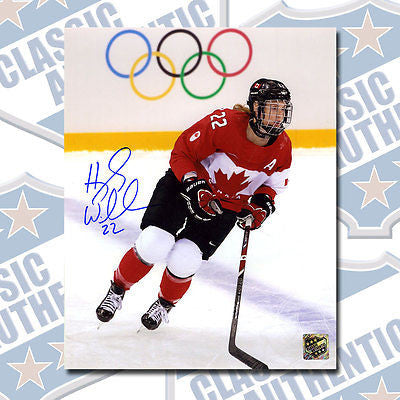 HAYLEY WICKENHEISER Women's Team Canada autographed 8x10 photo (#2758)