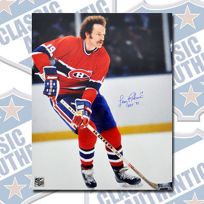 LARRY ROBINSON Montreal Canadiens autographed 16x20 photo w/HOF (#1002)